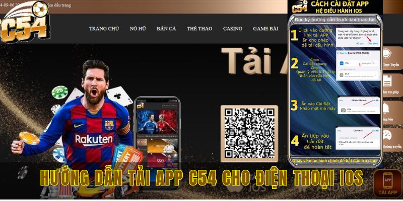 Hướng dẫn các bước tải app C54 dành cho điện thoại IOS