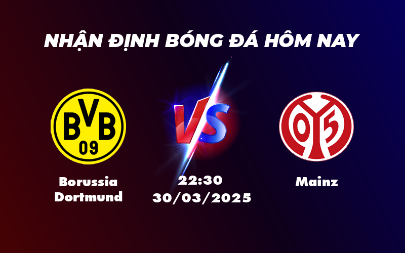 Nhận định soi kèo Borussia Dortmund vs Mainz 22:30 ngày 30/03 Cuộc đụng độ đầy thách thức 1 borussia dortmund mainz 30 03 bundesliga
