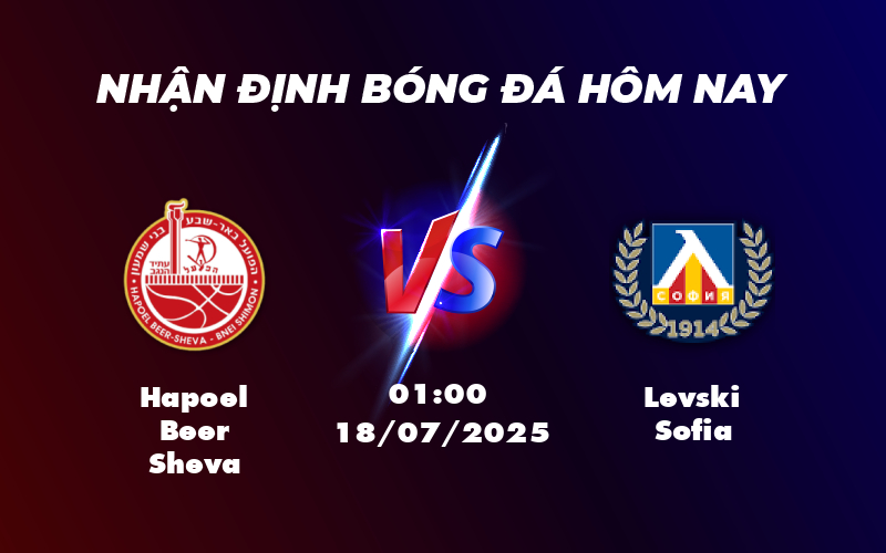 Nhận định soi kèo Hapoel Beer Sheva vs Levski Sofia Cân tài cân sức khó phân định thắng bại 1 hapoel beer sheva levski sofia 18 07 c2