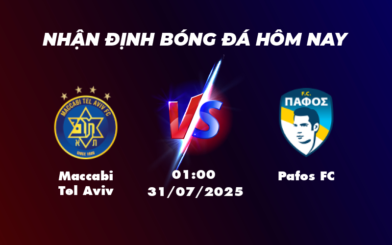 Nhận định Maccabi Tel Aviv vs Pafos FC Cuộc đối đầu khó lường tại giải C1 1 maccabi tel aviv pafos fc 31 07 c1